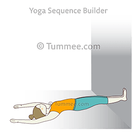 Bridge Pose Variation Straight Legs At Wall Yoga Setubandha