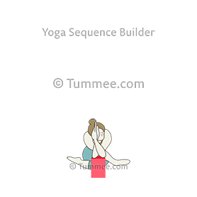 Cow Face Pose Variation Eagle Hands On Block Yoga ...