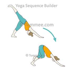 Downward Facing Dog Pose Variation Eagle Legs Flow Yoga ...