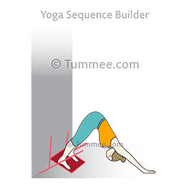 Downward Facing Dog Pose Variation Feet Bucket Chair Wall Yoga