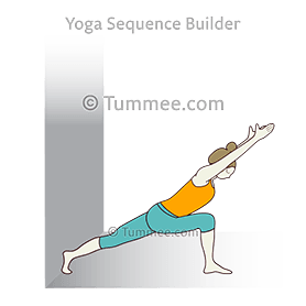 High Lunge Arms Extended Forward With Foot At Wall Yoga Ashta