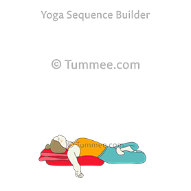 Supta Baddha Konasana Yoga (Reclining Bound Angle Pose ...