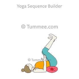Reclined Legs Raised Pose Bolster Variation Knees Bent ...