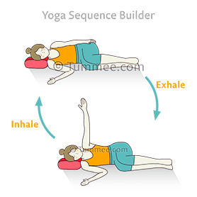 Side Lying Pose Resting Head On Pillow Variation One Hand ...