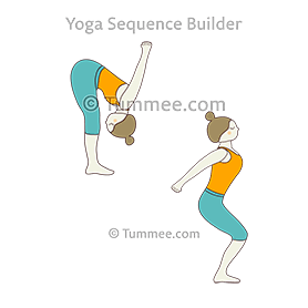 How to do Dwikonasana Utkatasana Baddha Hasta Behind ...