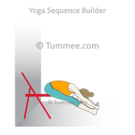 How to do Salamba Paschimottanasana Chair Against Wall ...